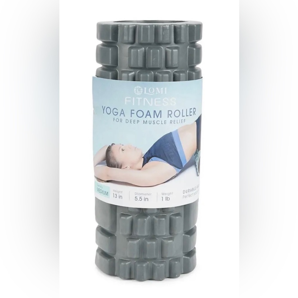 Lomi Medium Density Fitness Exercise Yoga Foam Roller Deep Muscle Relief NEW